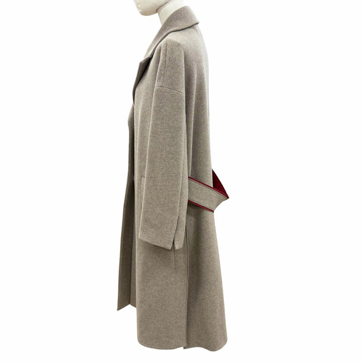 極美品△LANVIN COLLECTION ランバン コレクション 2105131 ウール バックベルト付き イタリア製生地使用 チェスターコート 38 正規品