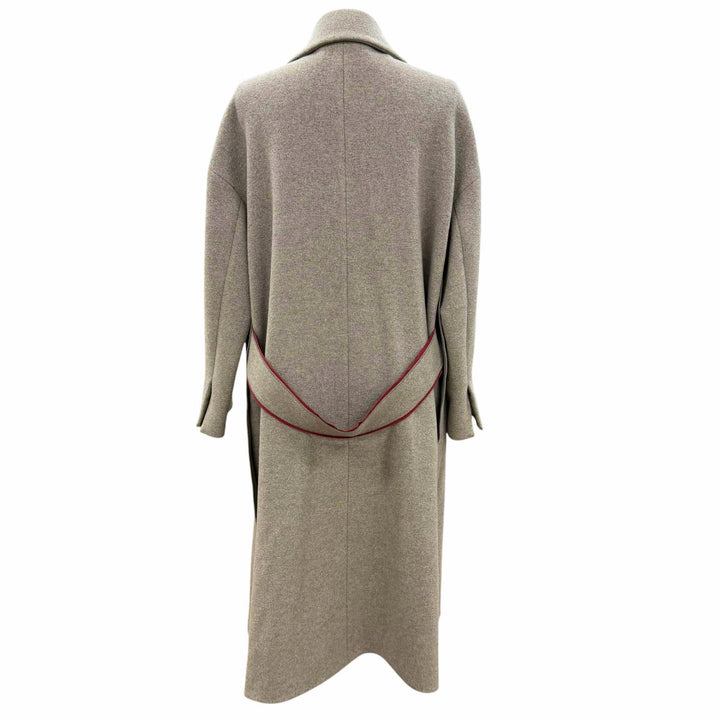極美品△LANVIN COLLECTION ランバン コレクション 2105131 ウール バックベルト付き イタリア製生地使用 チェスターコート 38 正規品