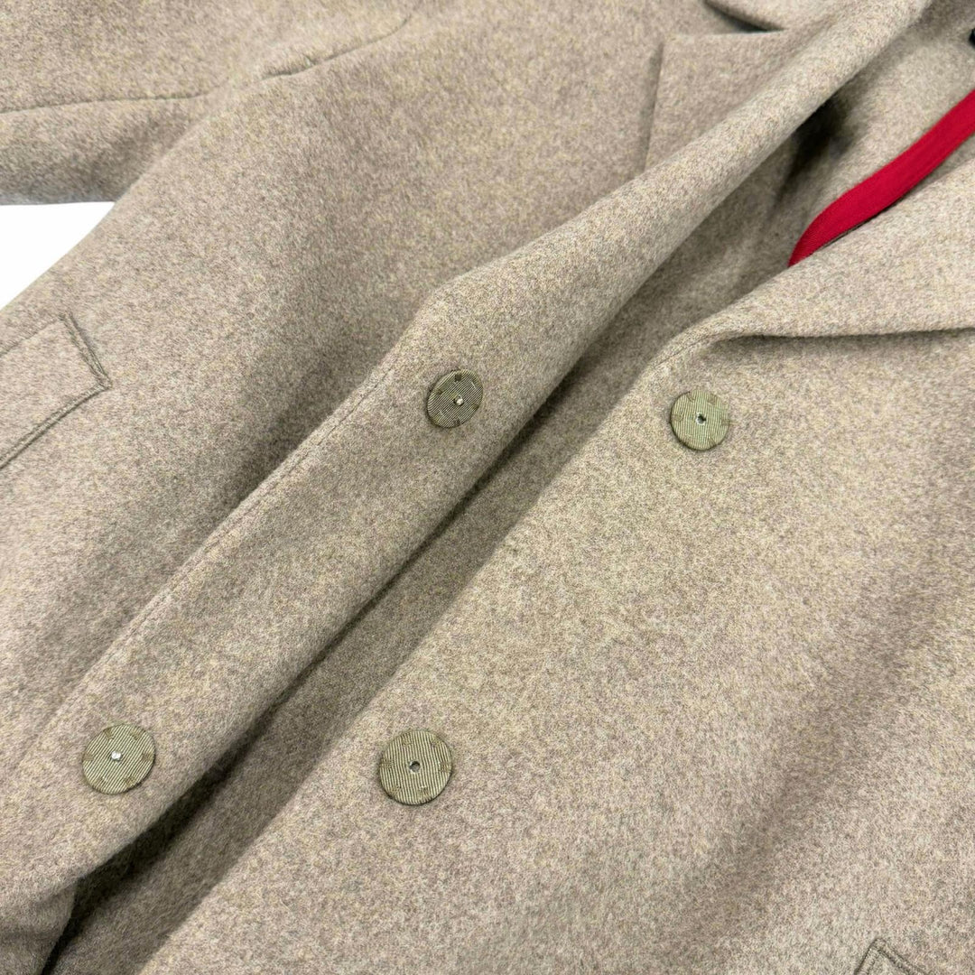極美品△LANVIN COLLECTION ランバン コレクション 2105131 ウール バックベルト付き イタリア製生地使用 チェスターコート 38 正規品