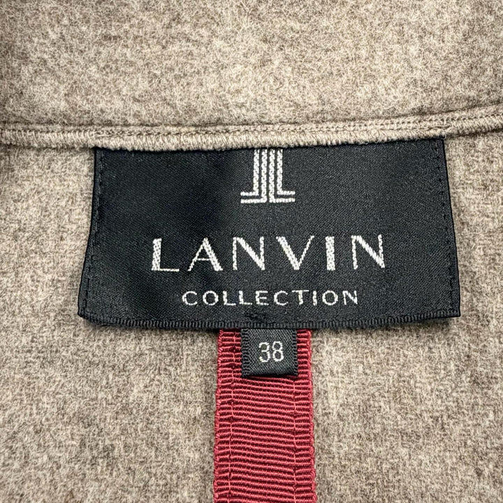 極美品△LANVIN COLLECTION ランバン コレクション 2105131 ウール バックベルト付き イタリア製生地使用 チェスターコート 38 正規品