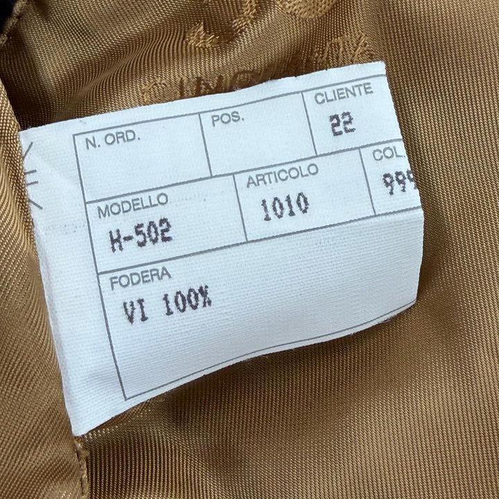 美品▼CINQUAΝΤΑ チンクアンタ H-502 ラムレザー スタンドカラー WZIPUP シングル ライダースジャケット ブラック 48 正規品 メンズ