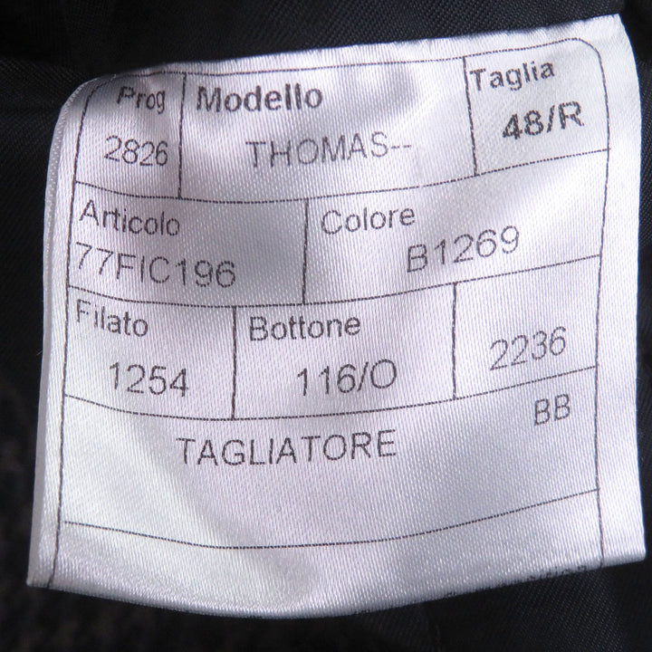極美品□TAGLIATORE タリアトーレ THOMAS ラペルピン 千鳥格子柄 比翼 チェスターコート ネイビー ブラウン 48 イタリア製 メンズ