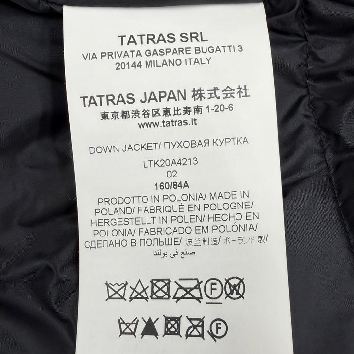 美品◇TATRAS タトラス 20AW LTK20A4213 シェブロン キルティングデザイン ロゴワッペン付 ダウンジャケット ダークネイビー 02 正規品