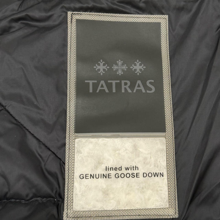 美品◇TATRAS タトラス 20AW LTK20A4213 シェブロン キルティングデザイン ロゴワッペン付 ダウンジャケット ダークネイビー 02 正規品