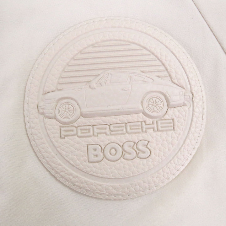 未使用品□BOSS PORSCHE ボス ポルシェ ロゴワッペン 中綿 ブルゾンジャケット ボンバージャケット アイボリー 46 正規品 メンズ