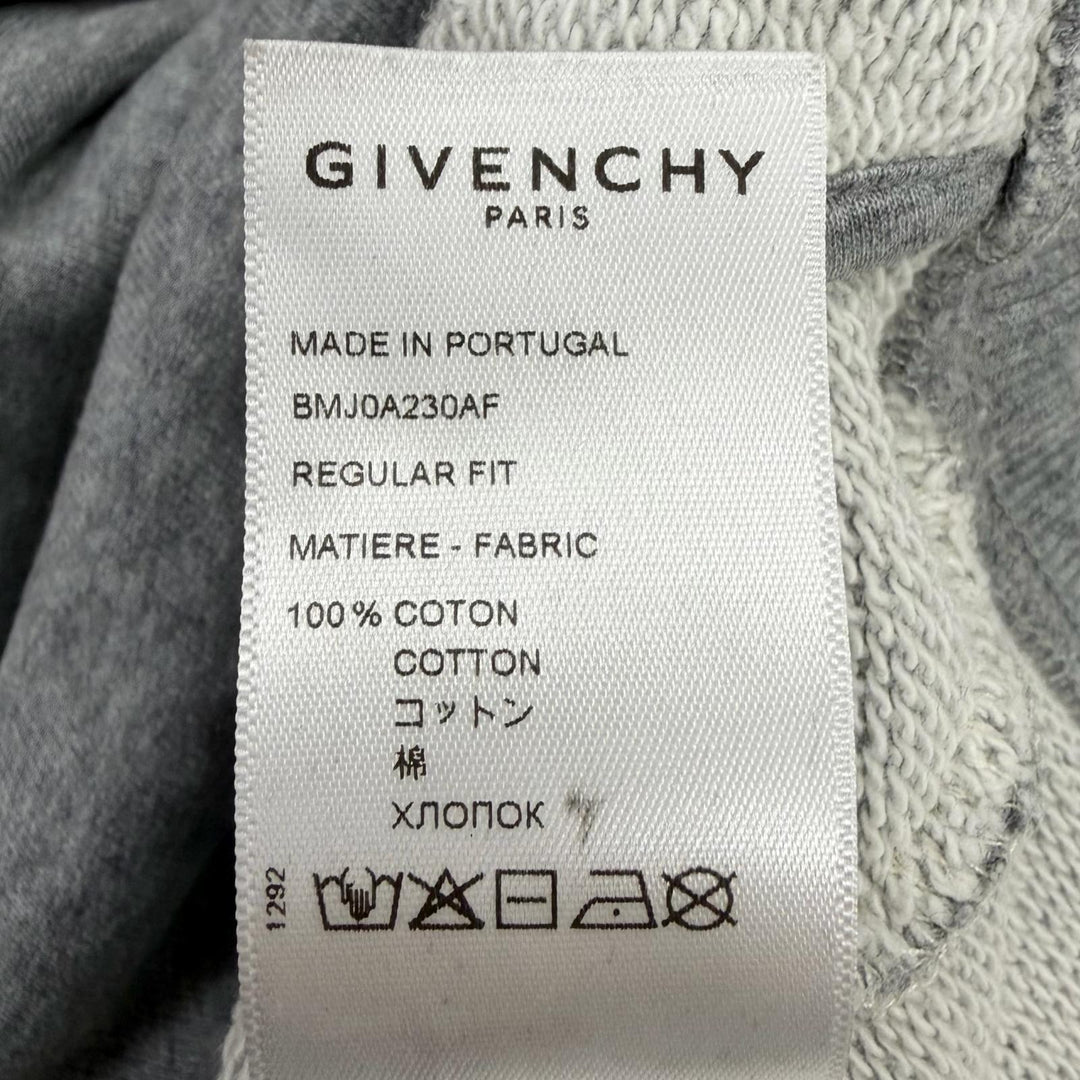 【ドンドン見直し】美品□GIVENCHY ジバンシィ BMJ0A230AF エンボスロゴ フーディー プルオーバーパーカー グレー S 正規品 メンズ
