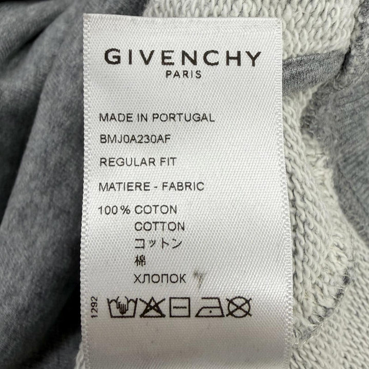 【ドンドン見直し】美品□GIVENCHY ジバンシィ BMJ0A230AF エンボスロゴ フーディー プルオーバーパーカー グレー S 正規品 メンズ
