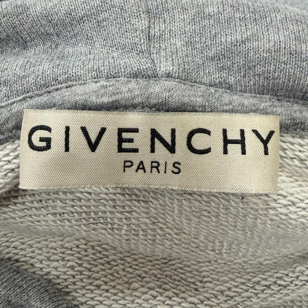 【ドンドン見直し】美品□GIVENCHY ジバンシィ BMJ0A230AF エンボスロゴ フーディー プルオーバーパーカー グレー S 正規品 メンズ