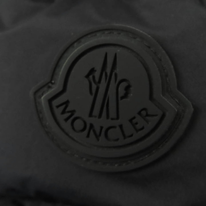 極美品☆MONCLER モンクレール 2023年製 HERBE ロゴワッペン付 ダウンジャケット ブラック 0 ハンガー・ガーメント付 正規品 レディース