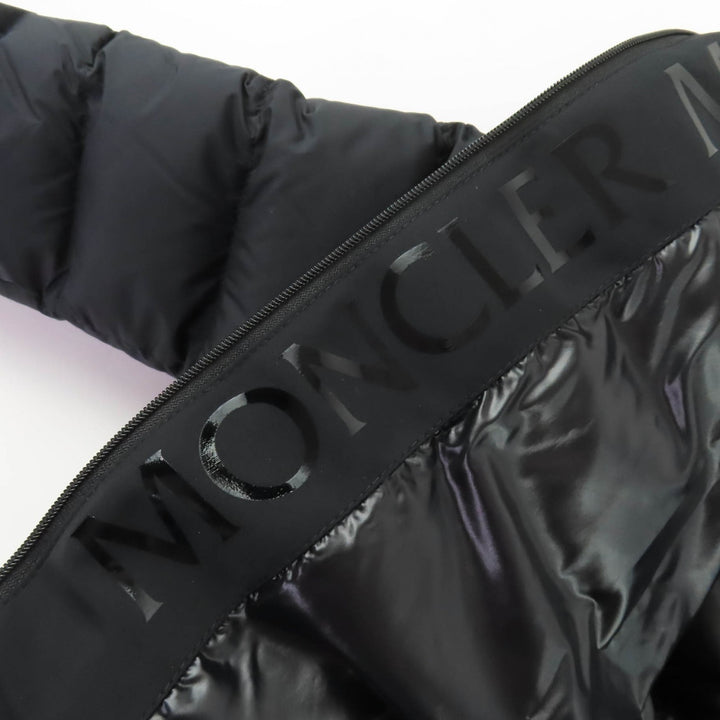 極美品☆MONCLER モンクレール 2023年製 HERBE ロゴワッペン付 ダウンジャケット ブラック 0 ハンガー・ガーメント付 正規品 レディース