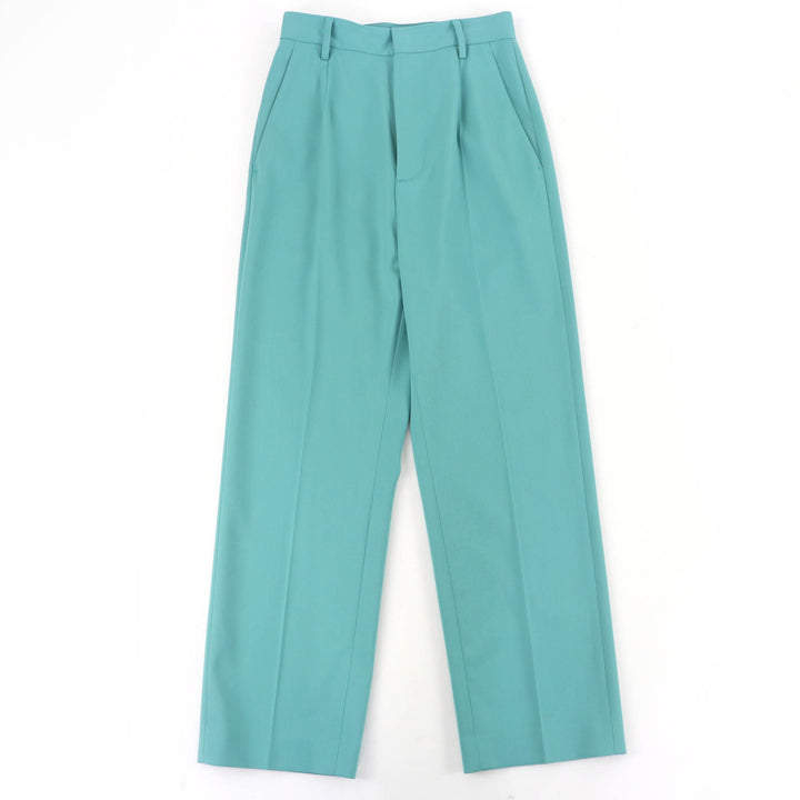 未使用品☆MM6 Maison Margiela エムエムシックス メゾンマルジェラ 24SS S52KA0493 ウールパンツ ブルー 42 伊製 正規品 レディース
