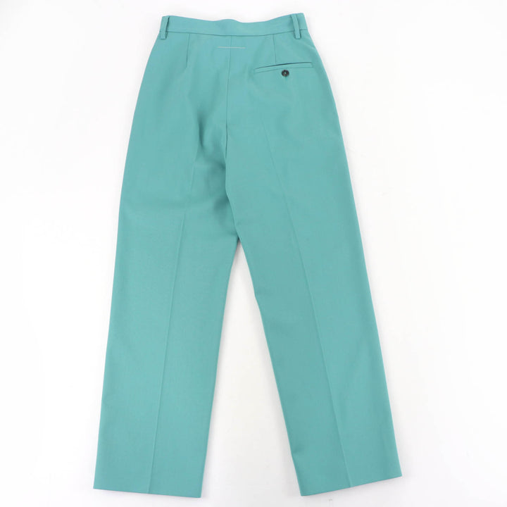 未使用品☆MM6 Maison Margiela エムエムシックス メゾンマルジェラ 24SS S52KA0493 ウールパンツ ブルー 42 伊製 正規品 レディース