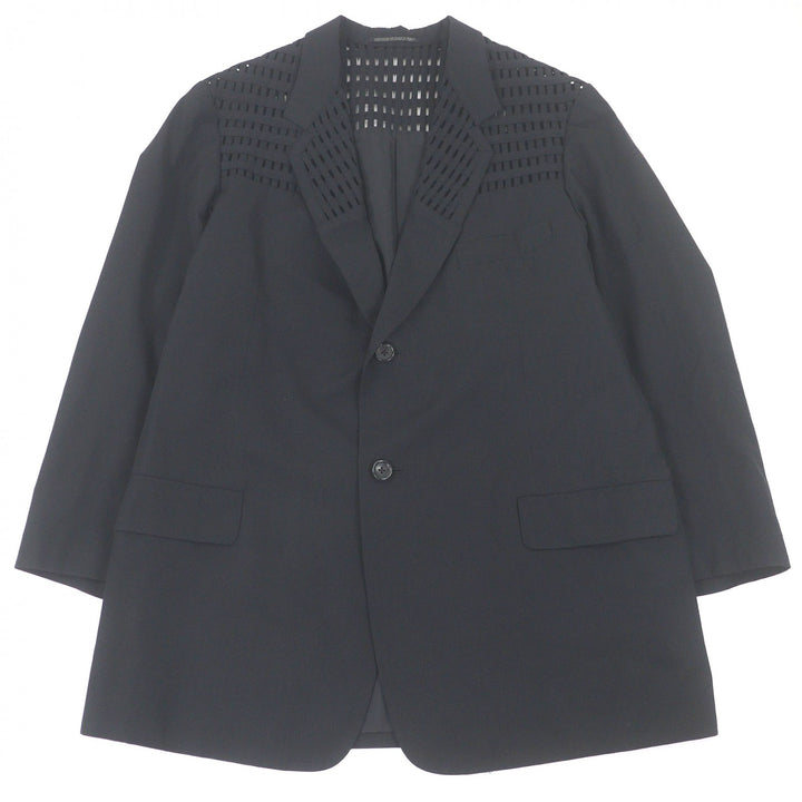 極美品□Yohji Yamamoto POUR HOMME ヨウジヤマモトプールオム HN-J53-100 1999AW 希少 デザインジャケット ブラック M 日本製 正規品