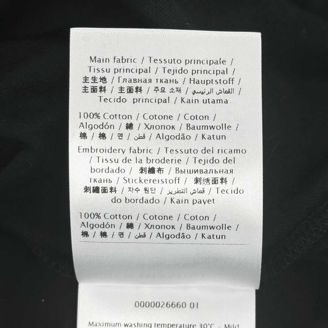 美品▲VALENTINO ヴァレンティノ 5V3MG15L9UK コットン100％ クルーネック ロング 長袖Ｔシャツ ブラック M イタリア製 正規品 メンズ
