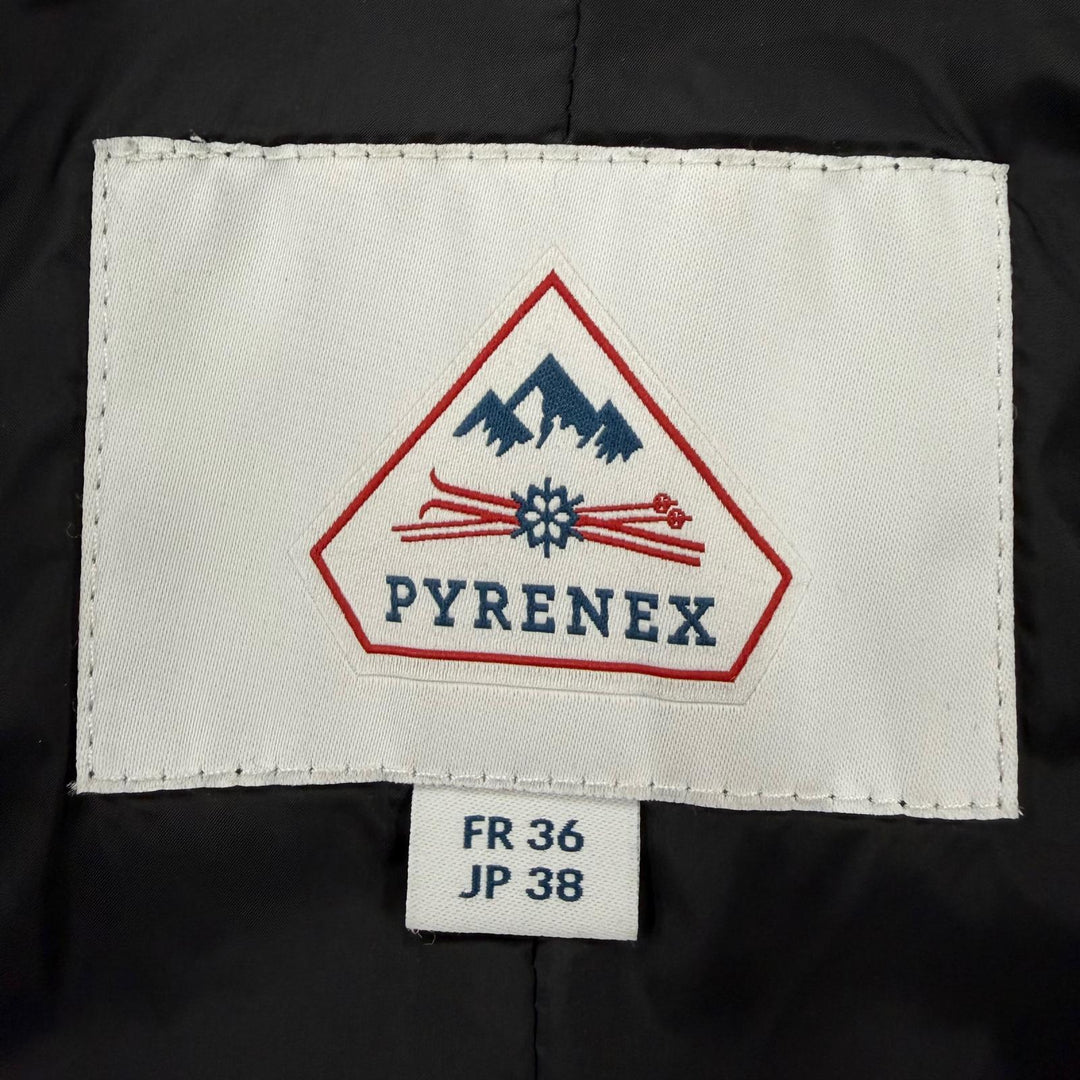美品☆Pyrenex ピレネックス W20PJ1 BOUDEAUX ラクーンファー・フード付 ダウンコート ブラック 38 ブルガリア製 正規品 レディース