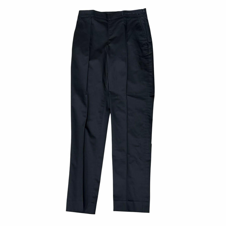 未使用品★MONCLER モンクレール 2024年製 PANTALONE ロゴ刺繍入り センタープレス コットン パンツ ブラック 40 イタリア製 正規品
