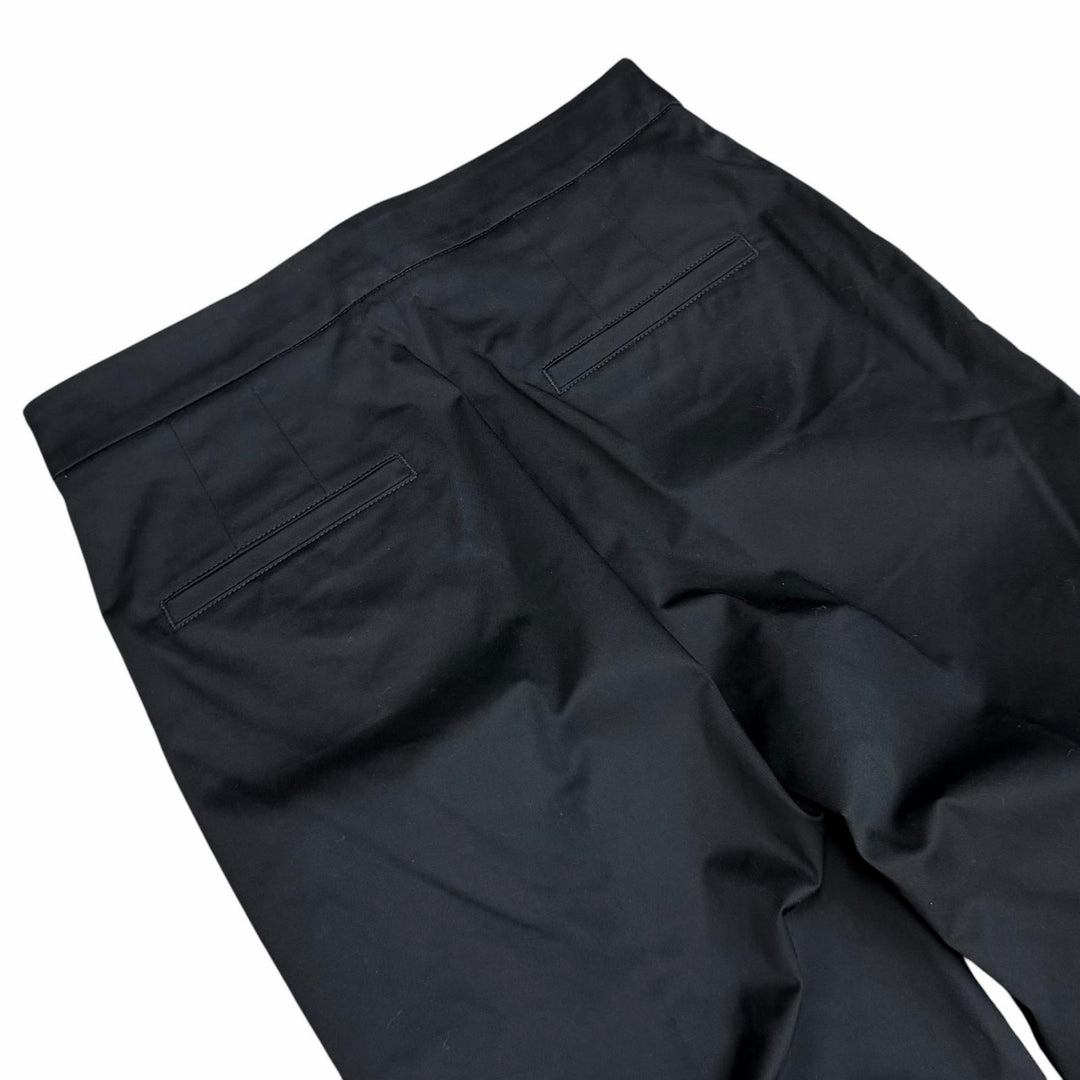 未使用品★MONCLER モンクレール 2024年製 PANTALONE ロゴ刺繍入り センタープレス コットン パンツ ブラック 40 イタリア製 正規品