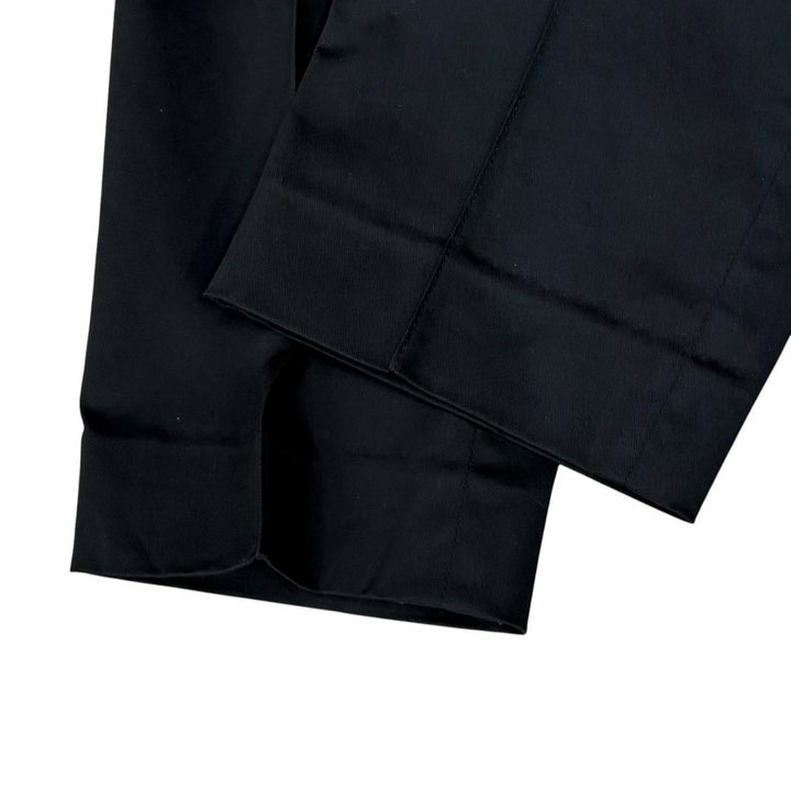 未使用品★MONCLER モンクレール 2024年製 PANTALONE ロゴ刺繍入り センタープレス コットン パンツ ブラック 40 イタリア製 正規品