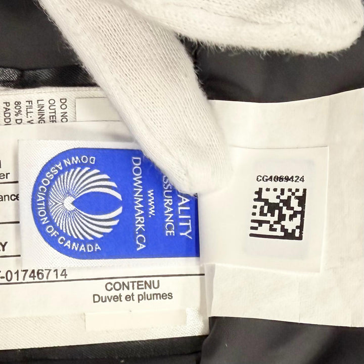 良品★CANADA GOOSE カナダグース 2580LA ROSSCLAIR PARKA ロゴワッペン・ファー付 ダウンコート ブラック FUSION XS カナダ製 正規品