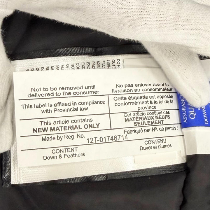 良品★CANADA GOOSE カナダグース 2580LA ROSSCLAIR PARKA ロゴワッペン・ファー付 ダウンコート ブラック FUSION XS カナダ製 正規品