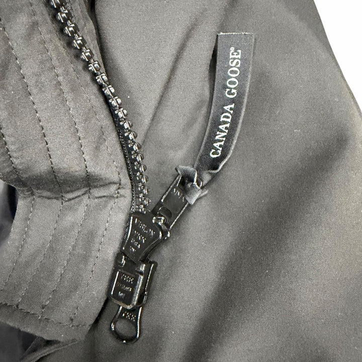 良品★CANADA GOOSE カナダグース 2580LA ROSSCLAIR PARKA ロゴワッペン・ファー付 ダウンコート ブラック FUSION XS カナダ製 正規品