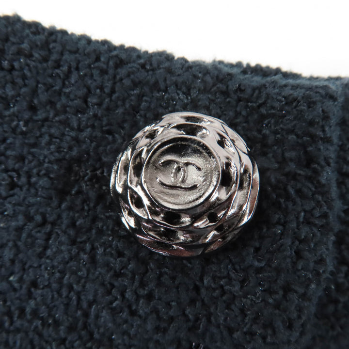 美品☆CHANEL シャネル 09P P34946V22979 コットン ココボタン 裾デザイン タイトスカート ブラック 40 フランス製 正規品 レディース