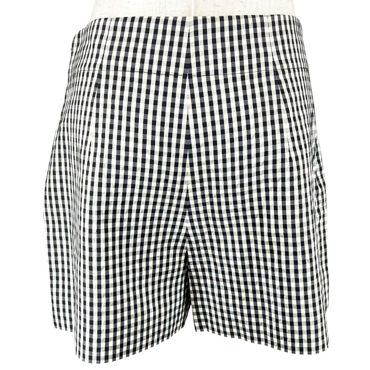 極美品▲Christian Dior クリスチャンディオール 041P48A6631 シルク コットン ギンガムチェック ショート パンツ 38 イタリア製 正規品