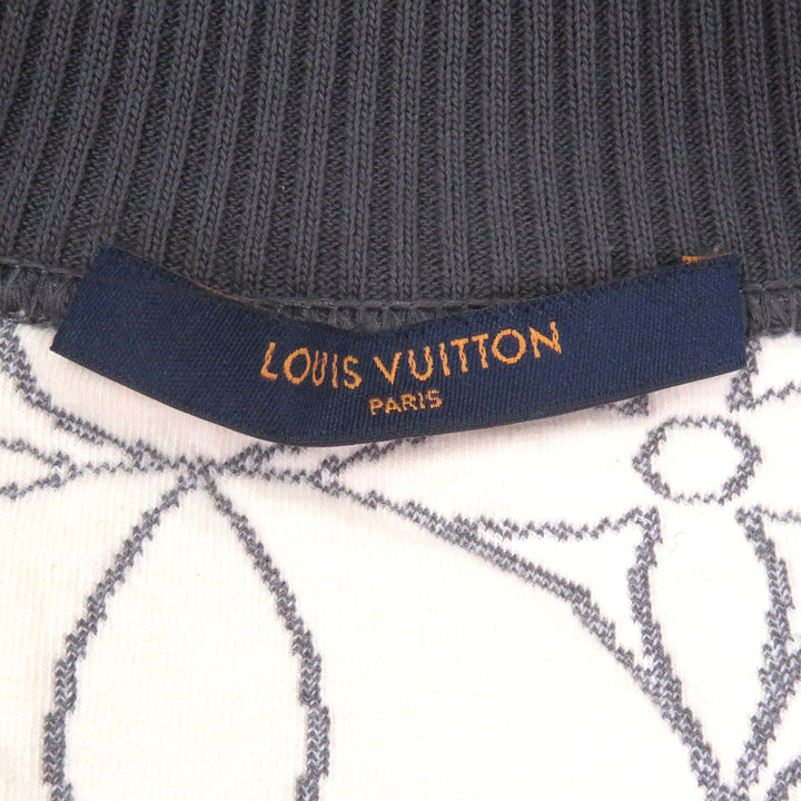 美品□LOUIS VUITTON ルイヴィトン 21AW モノグラム LVロゴ ジップスルー キルティング ブルゾンジャケット グレー XS イタリア製 正規品