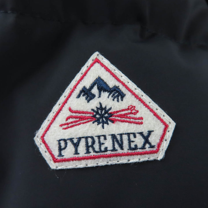 極美品☆Pyrenex ピレネックス DEYTI ラクーンファー・フード付 ZIP UP ロング丈 ダウンコート ブラック 34 レディース