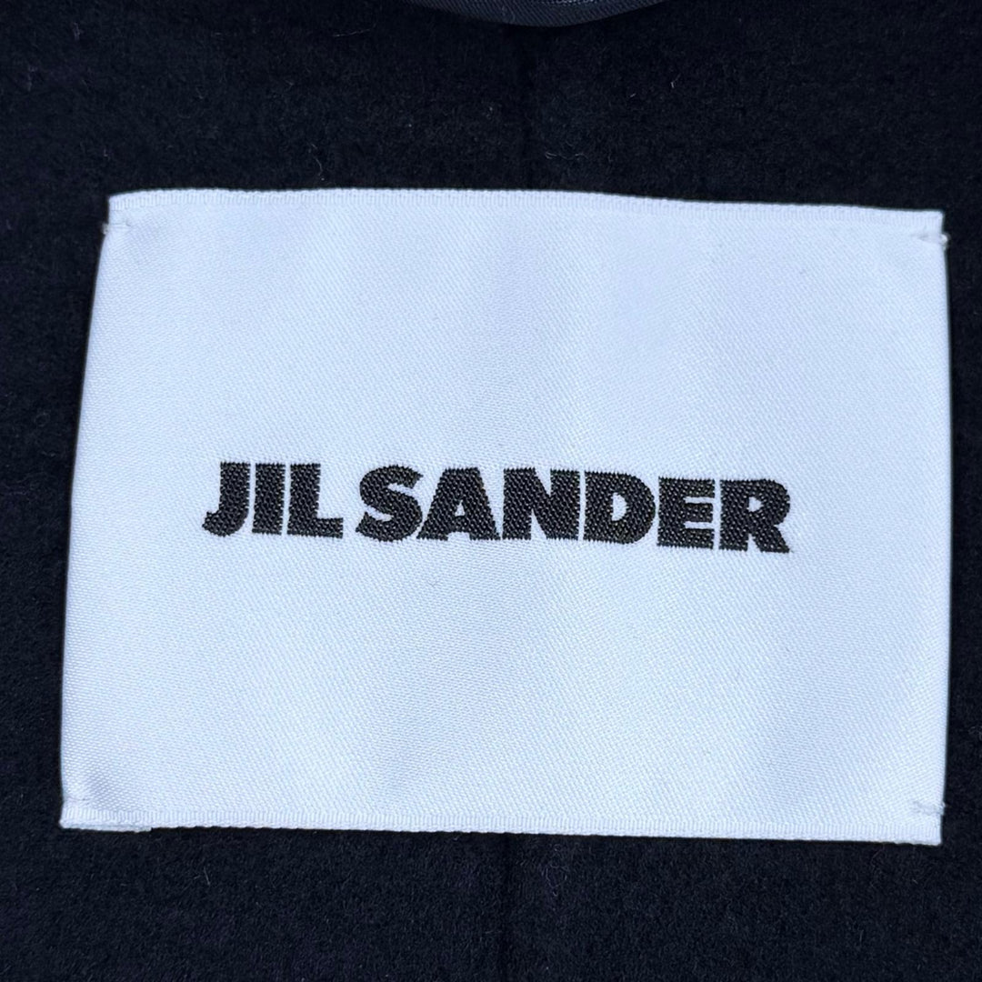 美品▼JIL SANDER ジルサンダー ウール カシミヤ 紺ブレザー シングルジャケット テーラード ダークネイビー 32 伊製 正規品 メンズ