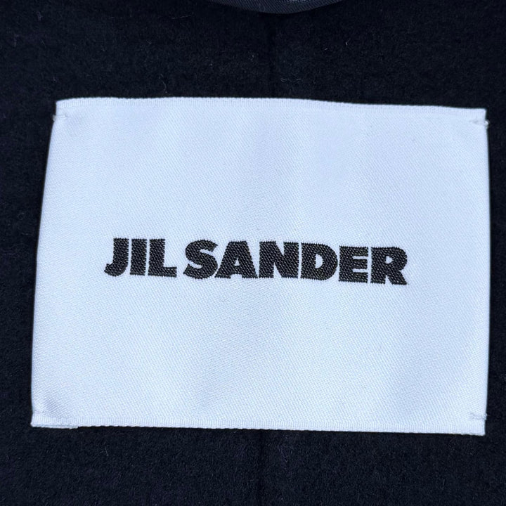 美品▼JIL SANDER ジルサンダー ウール カシミヤ 紺ブレザー シングルジャケット テーラード ダークネイビー 32 伊製 正規品 メンズ