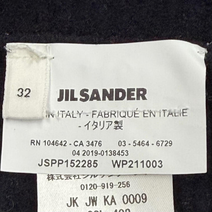 美品▼JIL SANDER ジルサンダー ウール カシミヤ 紺ブレザー シングルジャケット テーラード ダークネイビー 32 伊製 正規品 メンズ