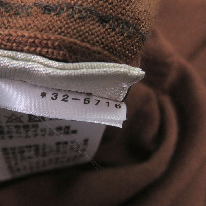 極美品□HERMES エルメス 23AW カシミヤ シルク サドルステッチ 薄手 ロングスリーブニット セーター ブラウン S 箱付 イタリア製 正規品