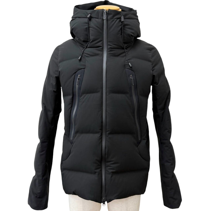 美品□DESCENTE ALLTERRAIN デサントオルテライン DAMQGK30U マウンテニア 水沢ダウン ダウンジャケット ブラック L 日本製 正規品