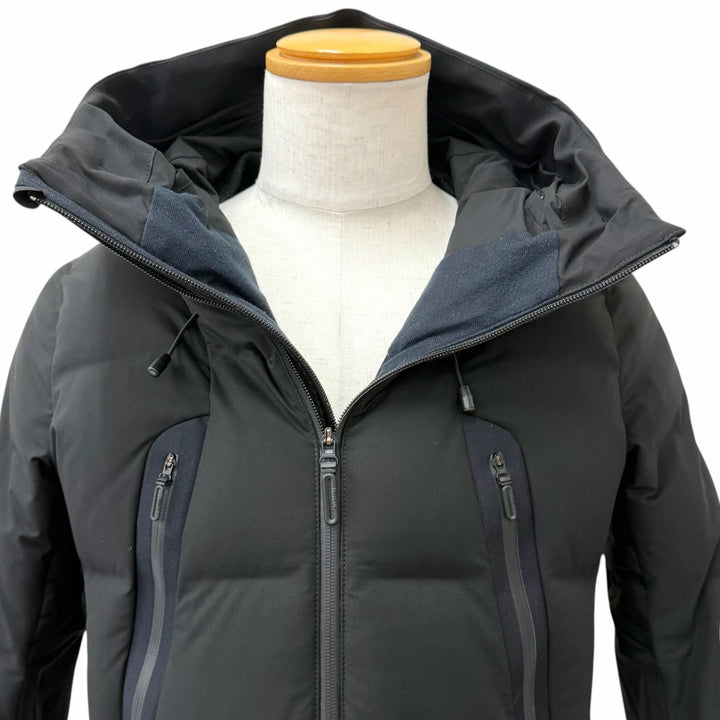 美品□DESCENTE ALLTERRAIN デサントオルテライン DAMQGK30U マウンテニア 水沢ダウン ダウンジャケット ブラック L 日本製 正規品