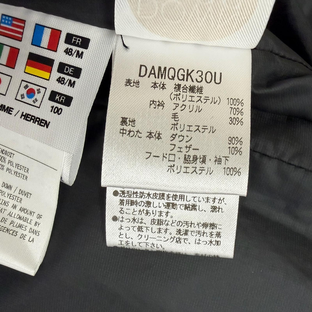 美品□DESCENTE ALLTERRAIN デサントオルテライン DAMQGK30U マウンテニア 水沢ダウン ダウンジャケット ブラック L 日本製 正規品