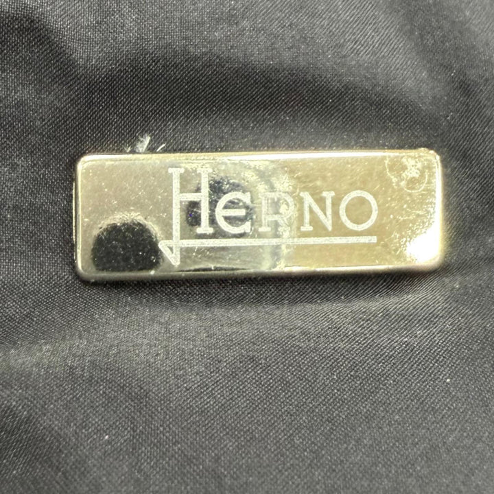 美品☆Herno ヘルノ 2021年製 PI0848D DIAGONAL WOOL AND NUAGE PARKA ウール切替 ダウンコート ブラック 38 イタリア製 正規品