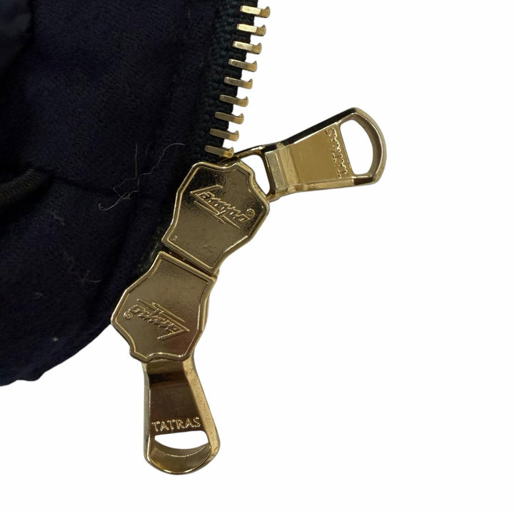 美品☆TATRAS タトラス ウール100％ フード付 ZIP UP ロング丈 ダウンコート ネイビー 03 ポーランド製 正規品 レディース