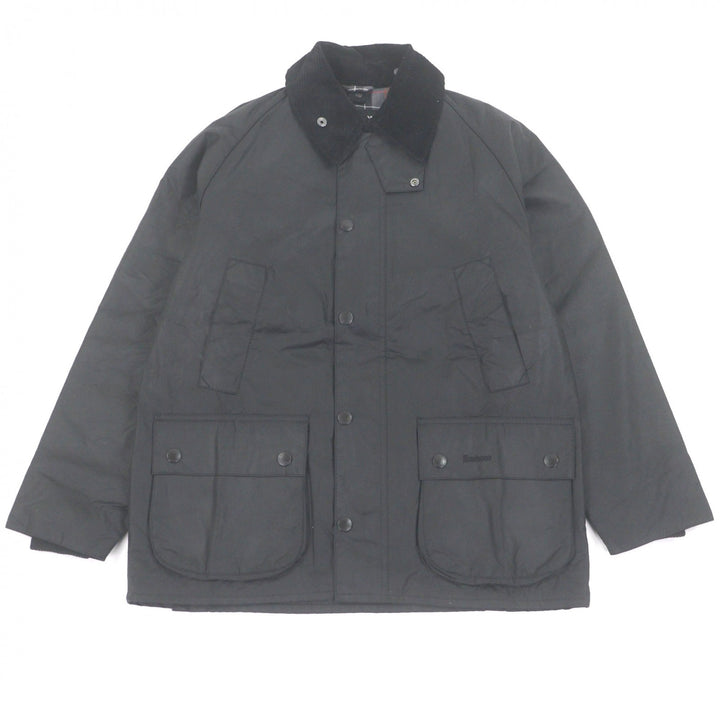 美品□Barbour バブアー 25AW 252MWX0018 BEDALE ビデイル 襟コーデュロイ ワックスジャケット ブラック 38 イギリス製 正規品 メンズ