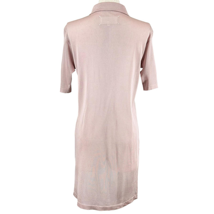 極美品▲Maison Margiela 1 メゾンマルジェラ1 23SS S51GL0042 ハーフジップ 半袖ポロシャツ ピンク S ルーマニア製 正規品 レディース