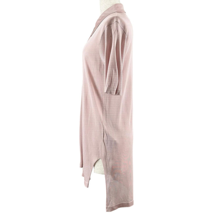 極美品▲Maison Margiela 1 メゾンマルジェラ1 23SS S51GL0042 ハーフジップ 半袖ポロシャツ ピンク S ルーマニア製 正規品 レディース