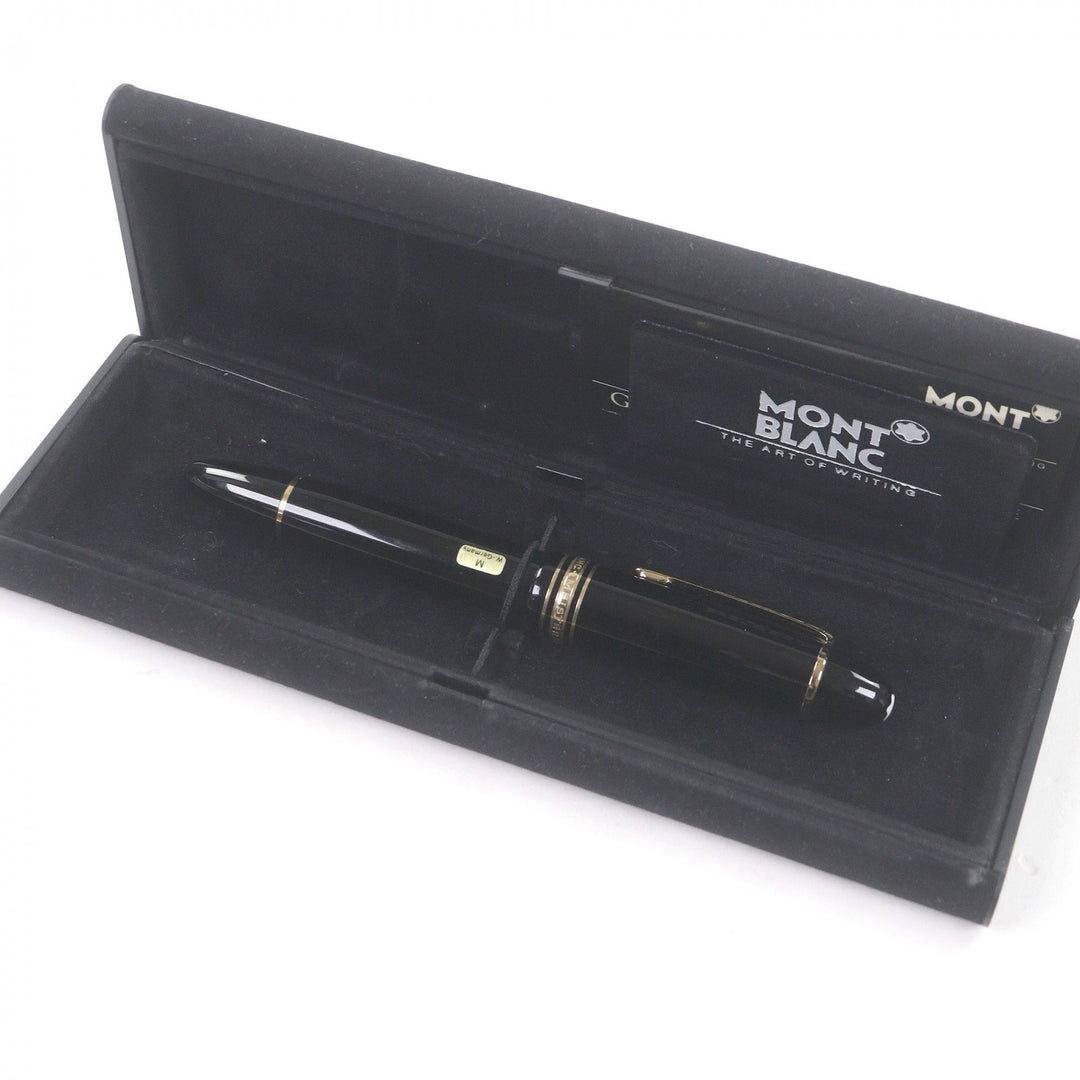 美品□MONTBLANC モンブラン マイスターシュテュック 149 ペン先14K Mニブ キャップ式 万年筆 ブラック ゴールド ケース付き 西ドイツ製
