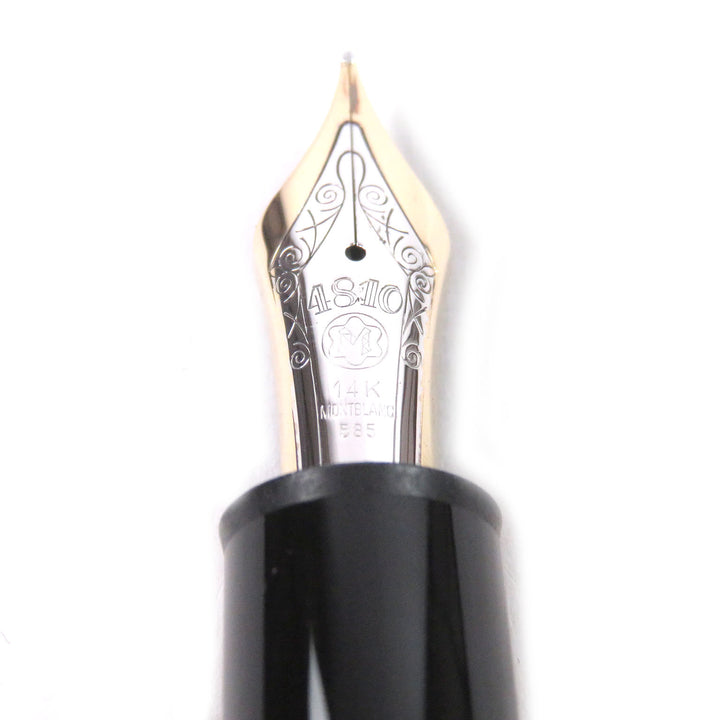 美品□MONTBLANC モンブラン マイスターシュテュック 149 ペン先14K Mニブ キャップ式 万年筆 ブラック ゴールド ケース付き 西ドイツ製