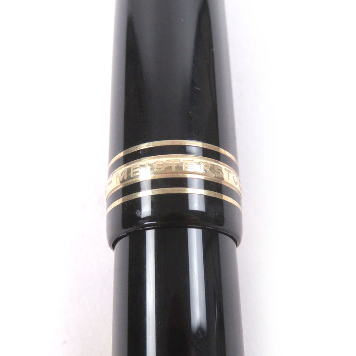 美品□MONTBLANC モンブラン マイスターシュテュック 149 ペン先14K Mニブ キャップ式 万年筆 ブラック ゴールド ケース付き 西ドイツ製