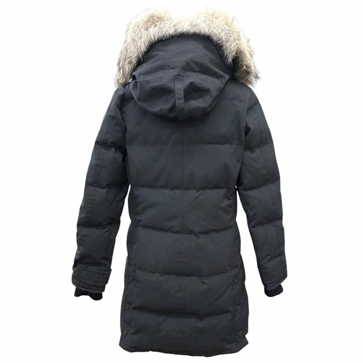 良品△CANADA GOOSE カナダグース 3802LA SHELBURNE PARKA シェルバーンパーカ ロゴワッペン ファー フード付 ダウンジャケット S 正規品