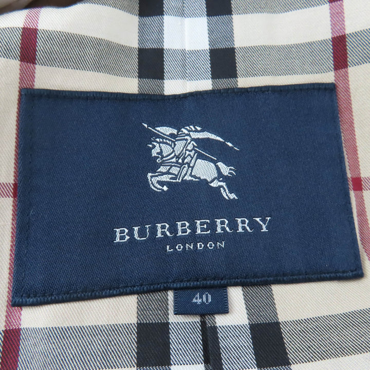 美品☆BURBERRY LONDON バーバリーロンドン コットン フォックスファー・裏地ノバチェックライナー付 トレンチコート ベージュ 40 正規品