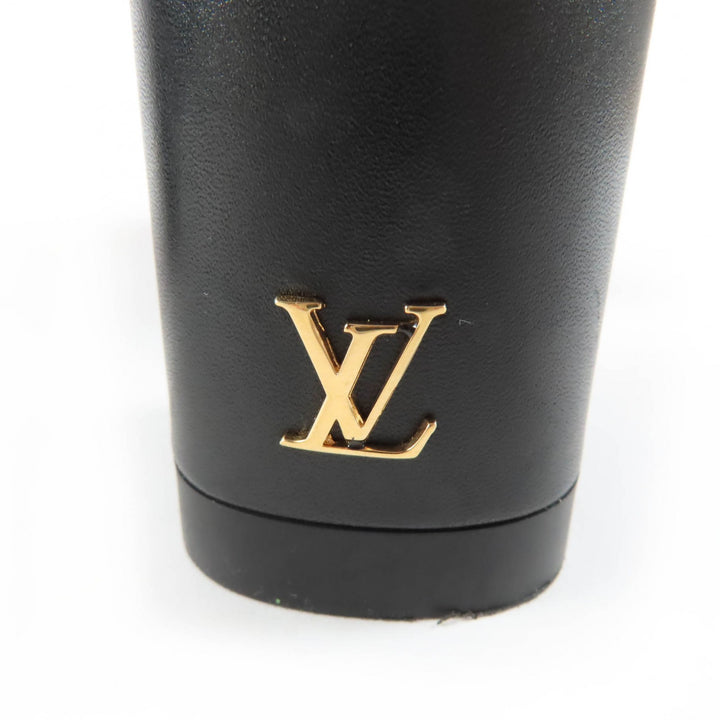 美品☆LOUIS VUITTON ルイヴィトン ボブール・ライン モノグラム レザー ショートブーツ ブラック 35 箱・保袋付 イタリア製 レディース