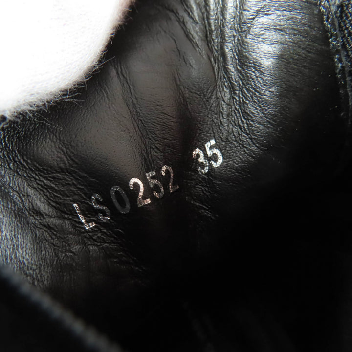 美品☆LOUIS VUITTON ルイヴィトン ボブール・ライン モノグラム レザー ショートブーツ ブラック 35 箱・保袋付 イタリア製 レディース