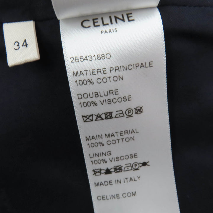 未使用品☆CELINE セリーヌ 2B543188O フランネルチェック クロップド丈 ノースリーブ トップス マルチ 34 イタリア製 正規品 レディース