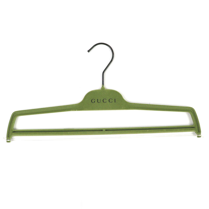 未使用品△GUCCI グッチ 649614 シルク混 センタープレス スラックス パンツ 裾未処理 グリーン 48 ハンガー付き イタリア製 正規品 メンズ
